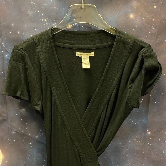 Diane Von Furstenberg Black Knit Convertible Tie Wrap Dress - S - Picture 7 of 10